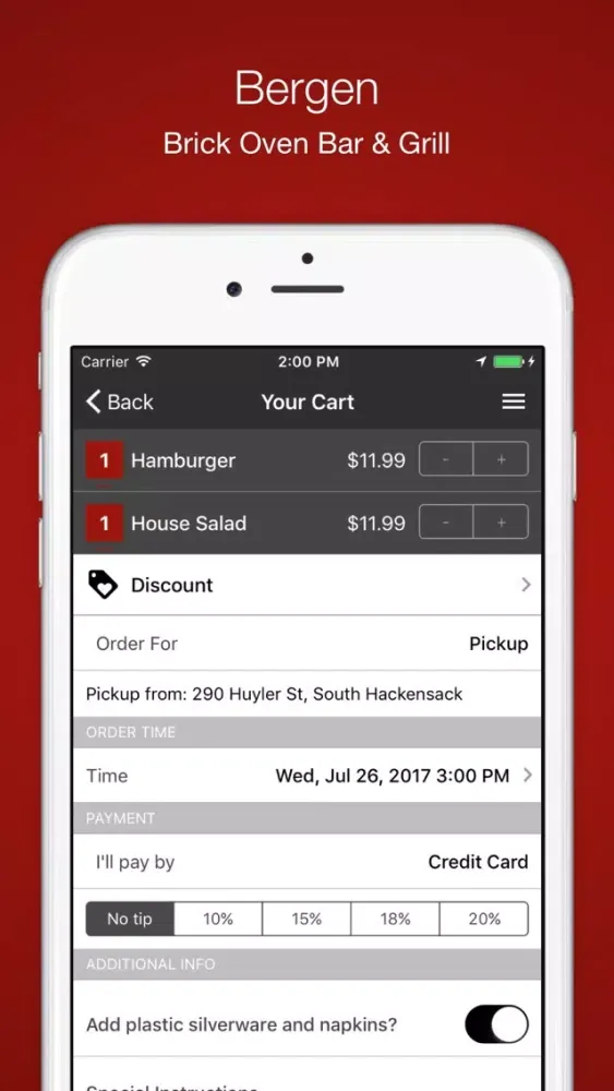 Screenshot di Bergen Brick Oven Bar & Grill
