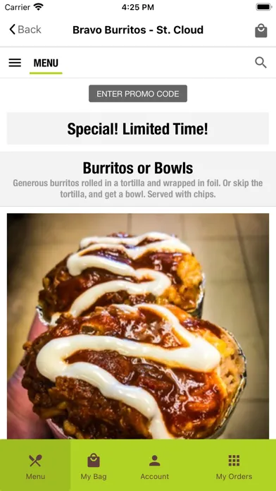 Bravo Burritos App स्क्रीनशॉट