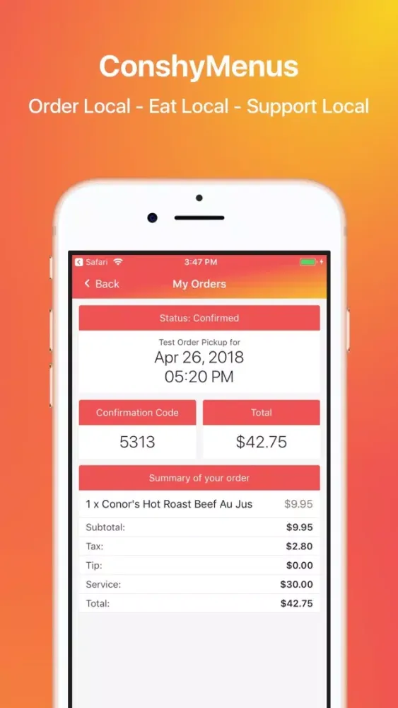 Скриншоты ConshyMenus - Order Online