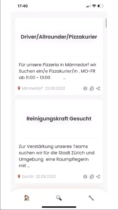 Züri Jobs Ekran Görüntüleri