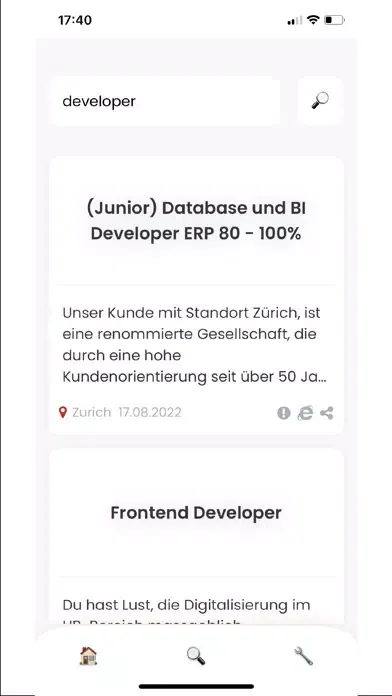 Züri Jobs Ekran Görüntüleri