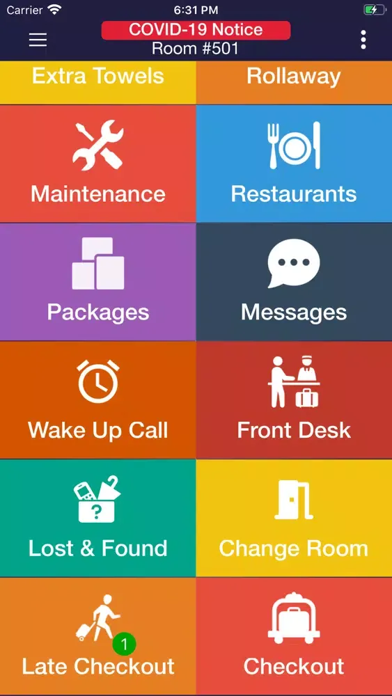 Capturas de tela do Zurra: Hotel Guest Services