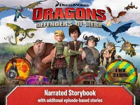 Tangkapan skrin DreamWorks' Dragons: Defenders of Berk Storybook Deluxe - iStoryTime Read Aloud Children's Picture Book iPad 