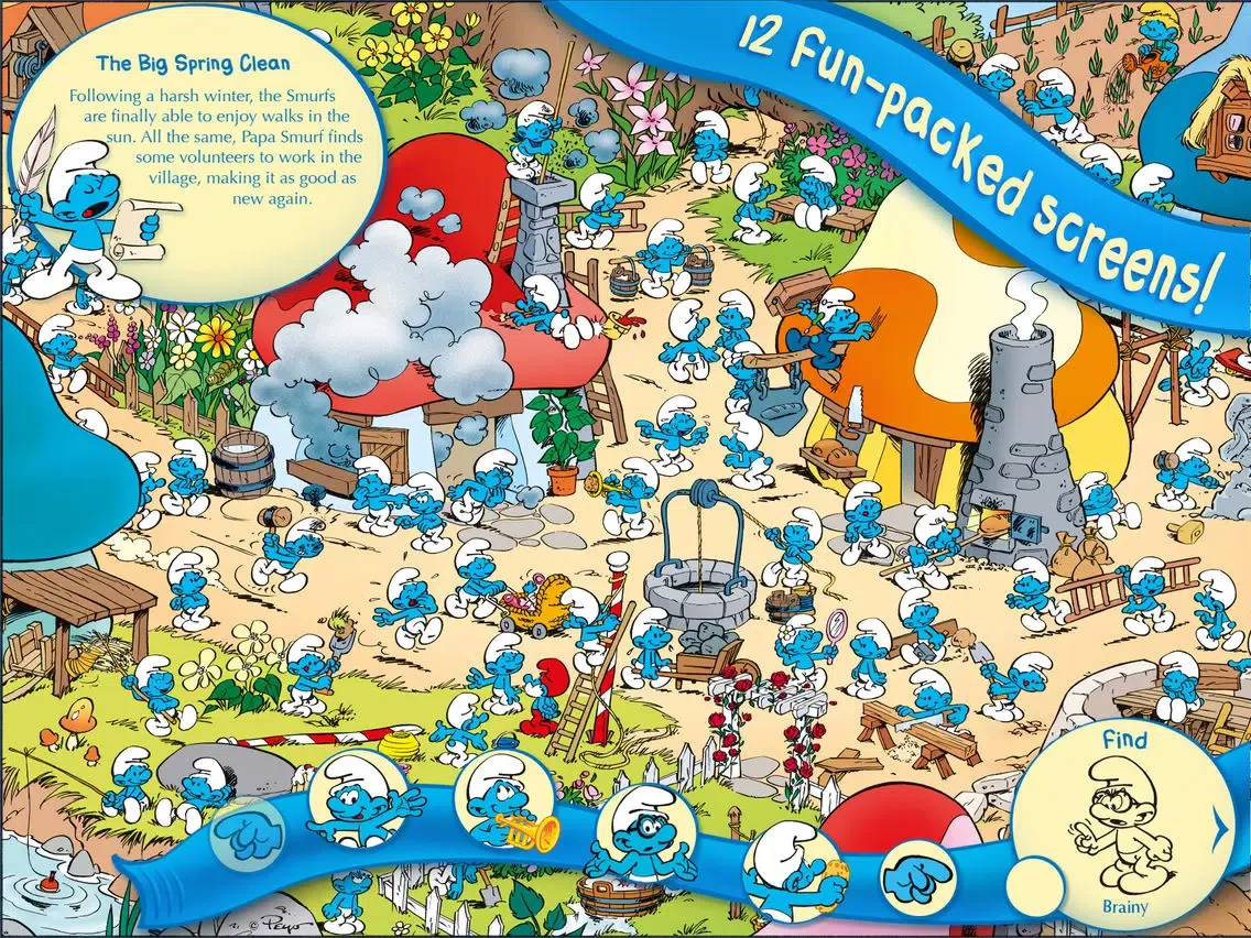 Capturas de tela do The Smurfs Hide & Seek with Brainy iPad 