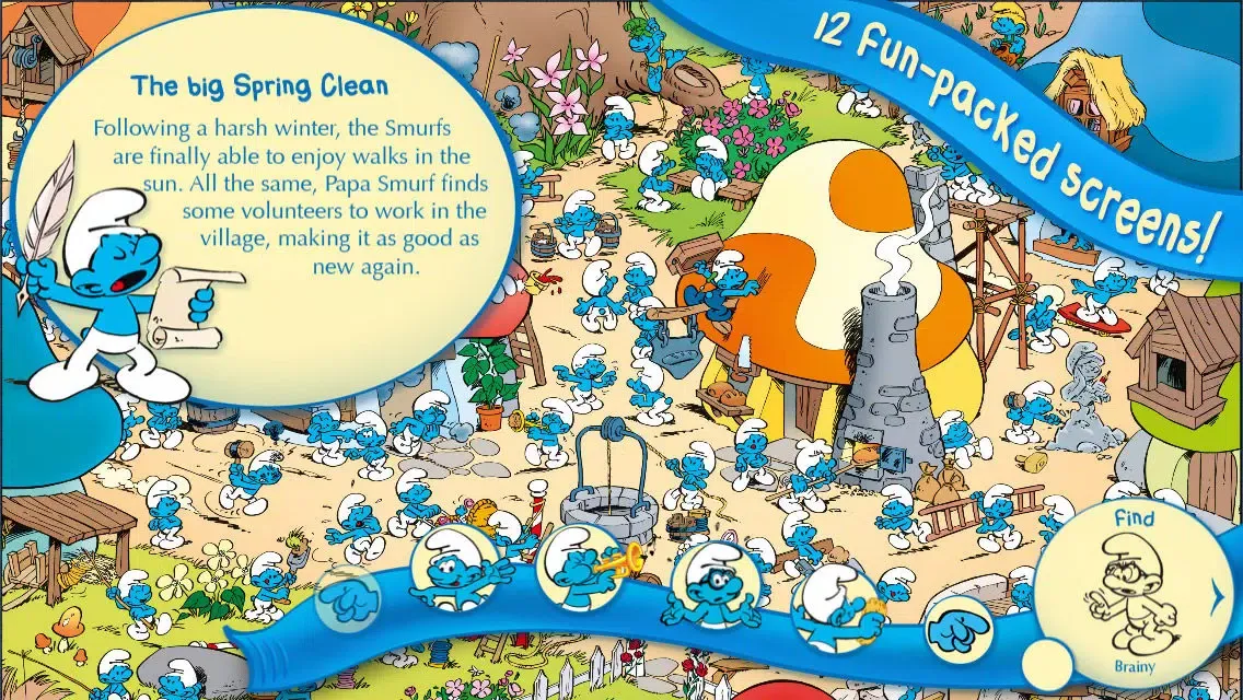 Capturas de tela do The Smurfs Hide & Seek with Brainy