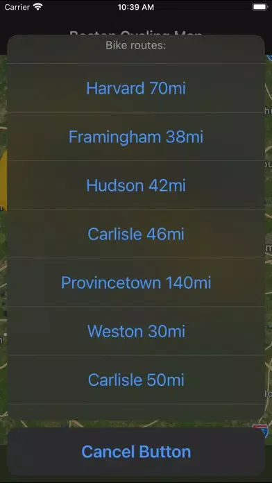 Capturas de pantalla de Boston Cycling Map