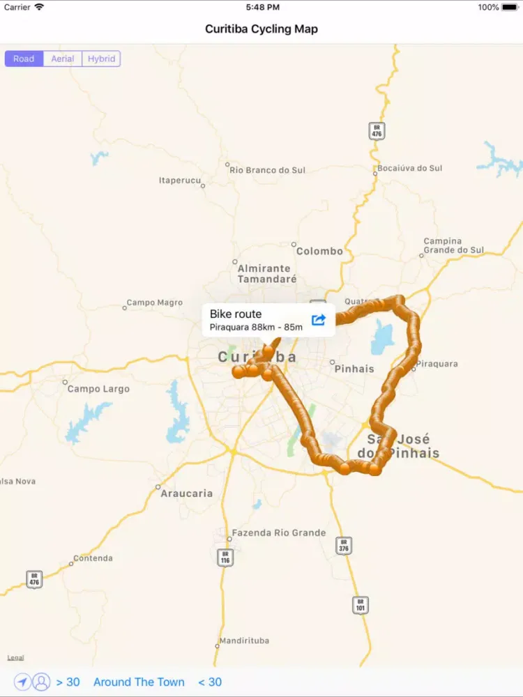 Скриншоты Curitiba Cycling Map iPad 