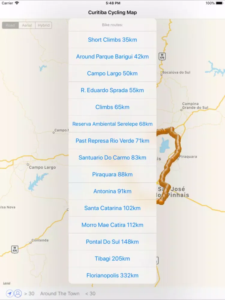 Скриншоты Curitiba Cycling Map iPad 