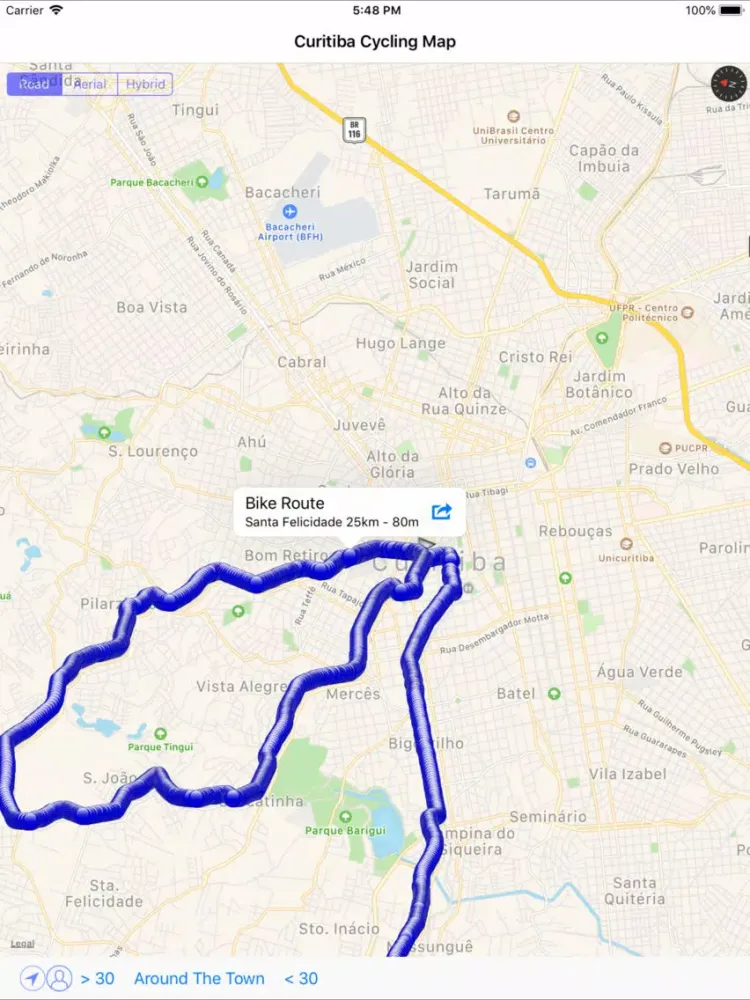 Скриншоты Curitiba Cycling Map iPad 