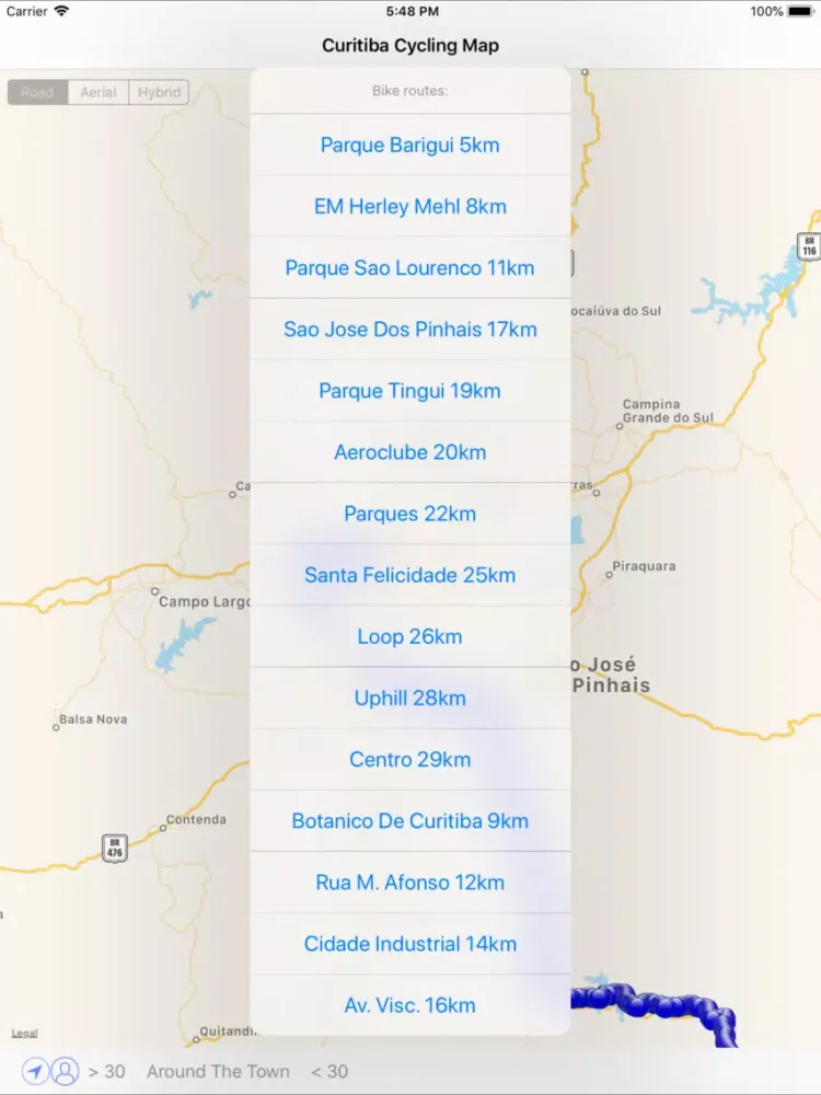 Скриншоты Curitiba Cycling Map iPad 