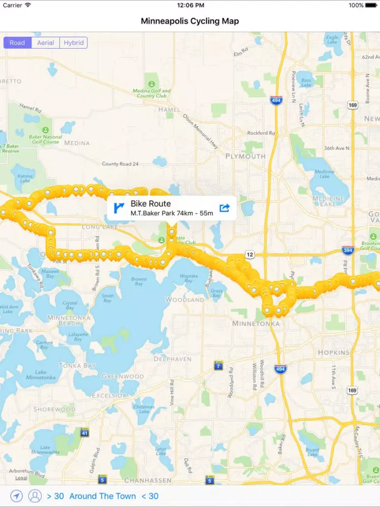 Minneapolis Cycling Map iPad 应用截图