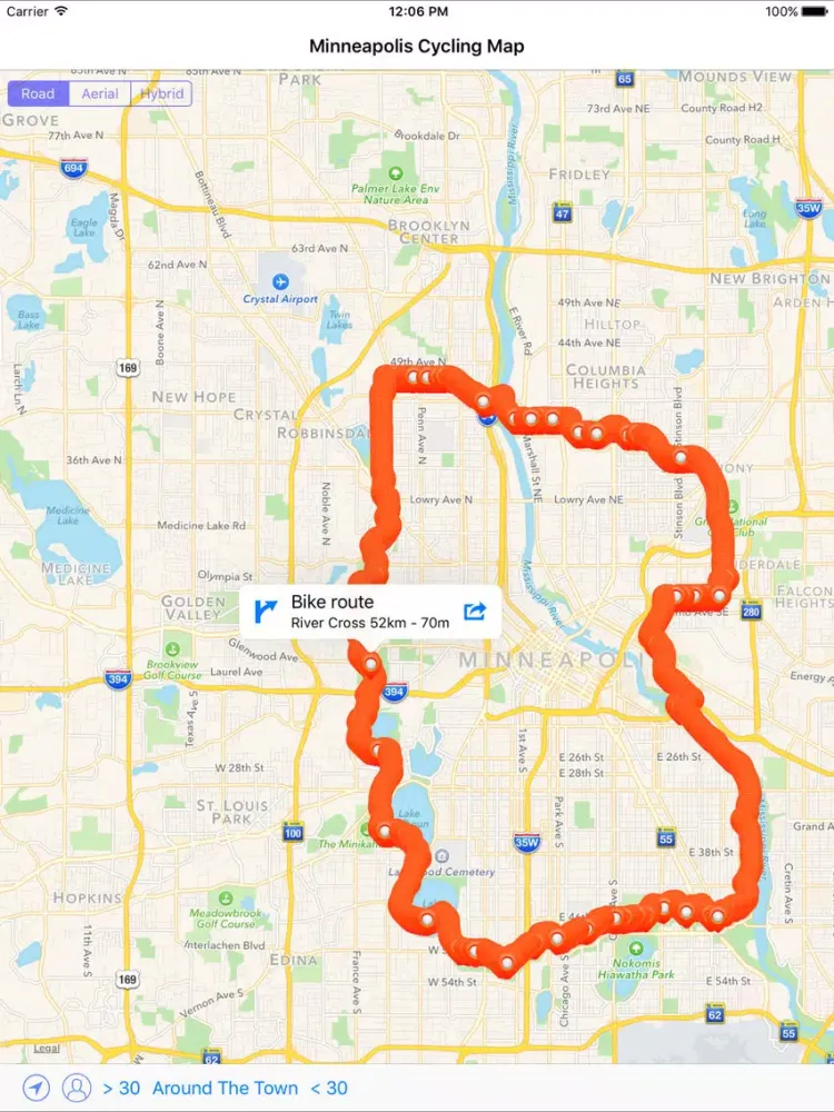 Minneapolis Cycling Map iPad 应用截图