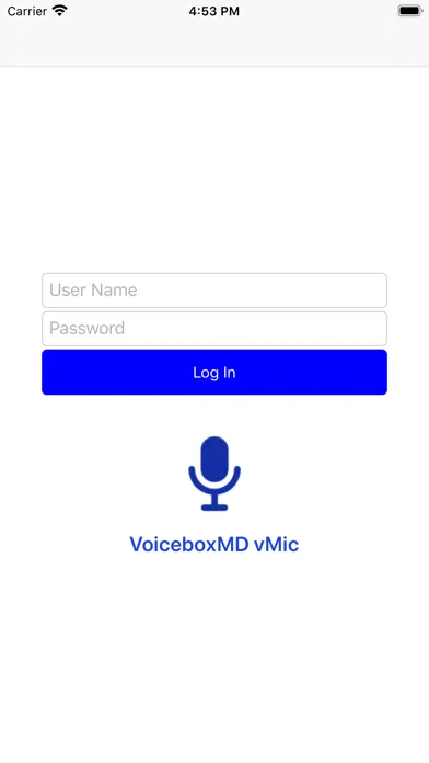 Tangkapan skrin VoiceboxMD vMic