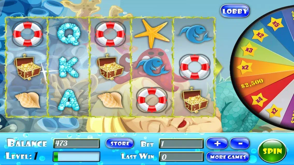 Ảnh chụp màn hình của Aqua Ocean Slots Casino - Vegas VIP - Mermaids and Treasures of the 777 Seas