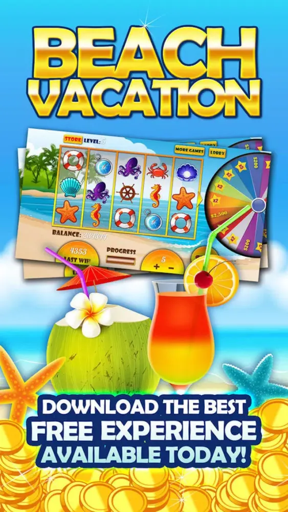 Capturas de pantalla de Aloha Beach Slots Mega Casino - DELUXE - Search for The Golden Sand