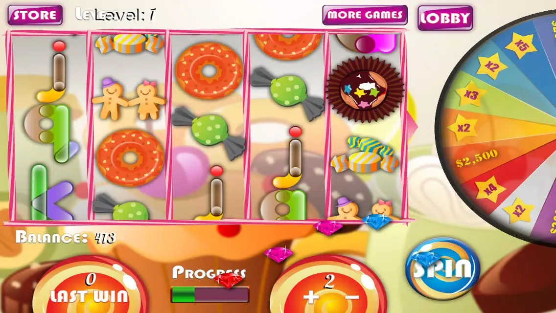 Captures d'écran de Ace Candy Slots Casino - FREE GAME - Journey to the Sweet Craze Chocolate House