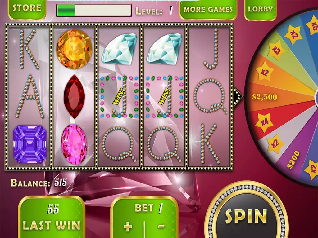 صور Amber Gem Slots Casino - Find the Famous Heart Diamond and Win Big Prizes iPad 
