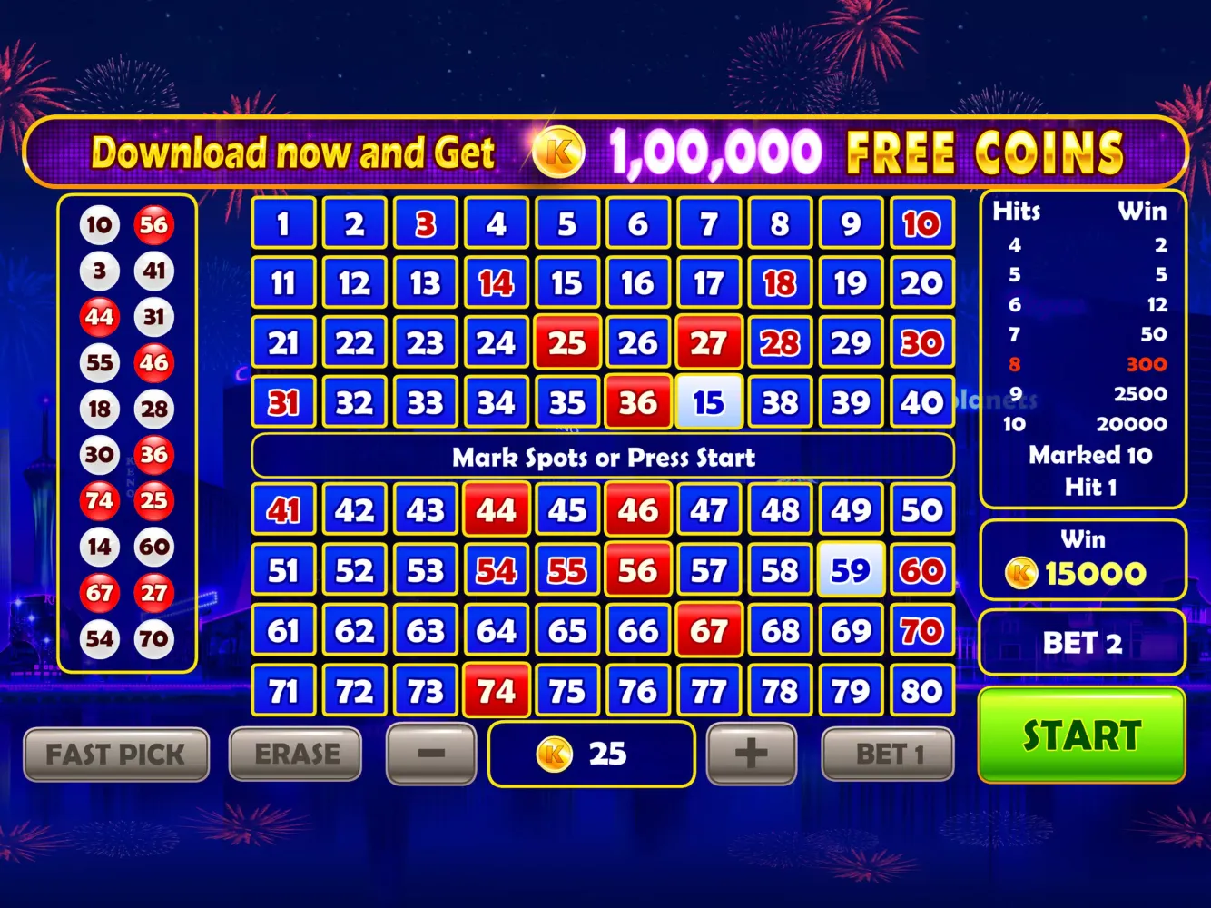 Prime Keno Games:Vegas Lottery Screenshots