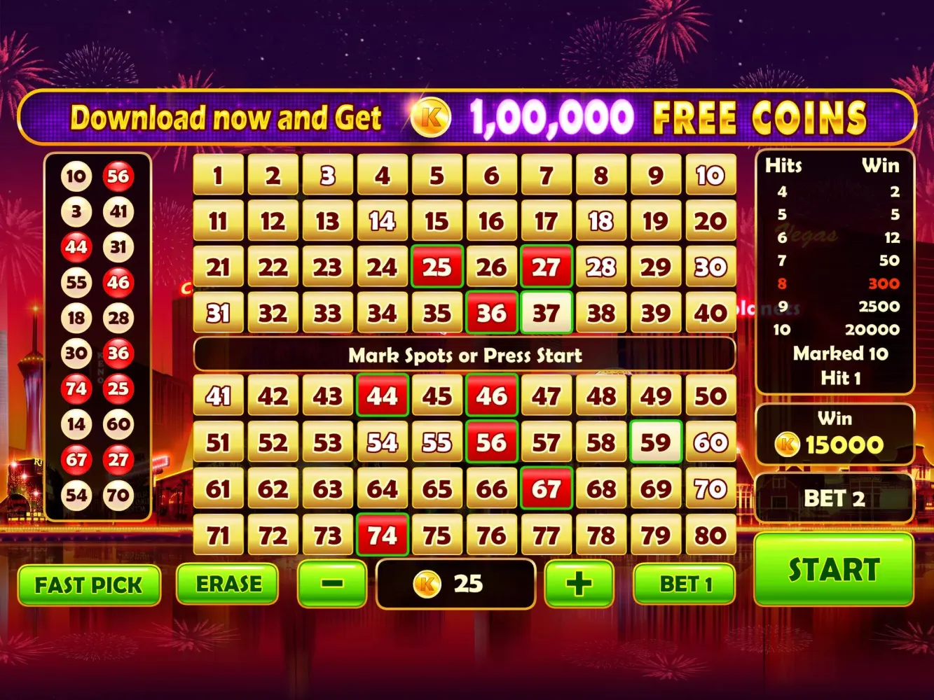 Prime Keno Games:Vegas Lottery Screenshots