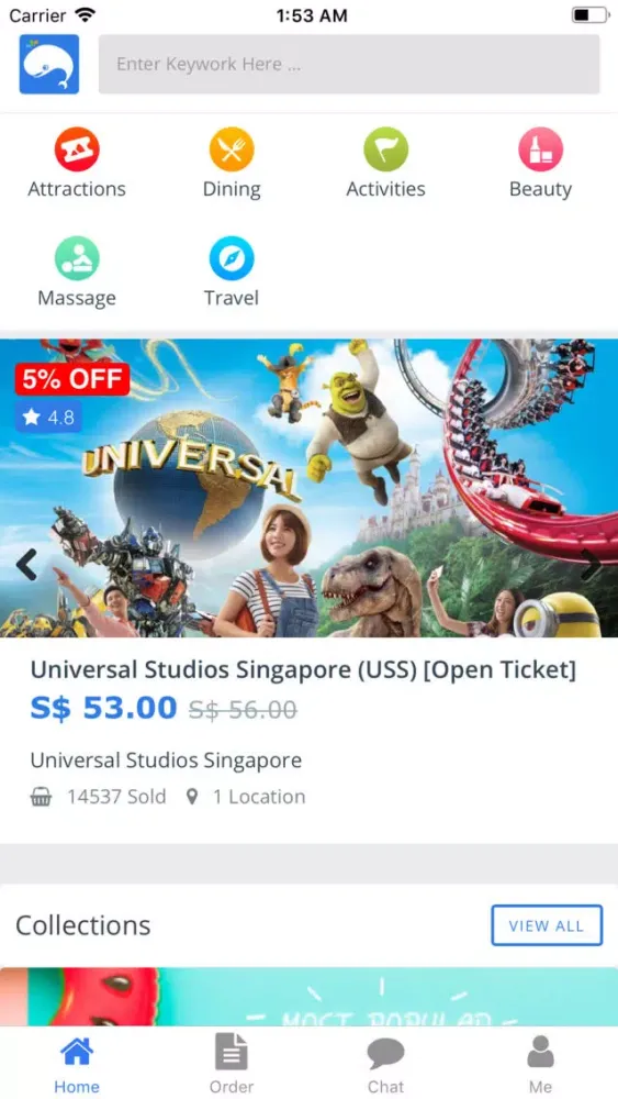 Zrzuty ekranu GoWhere Asia