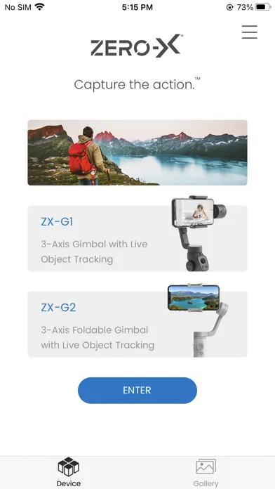 ภาพหน้าจอของ Zero-X Gimbal