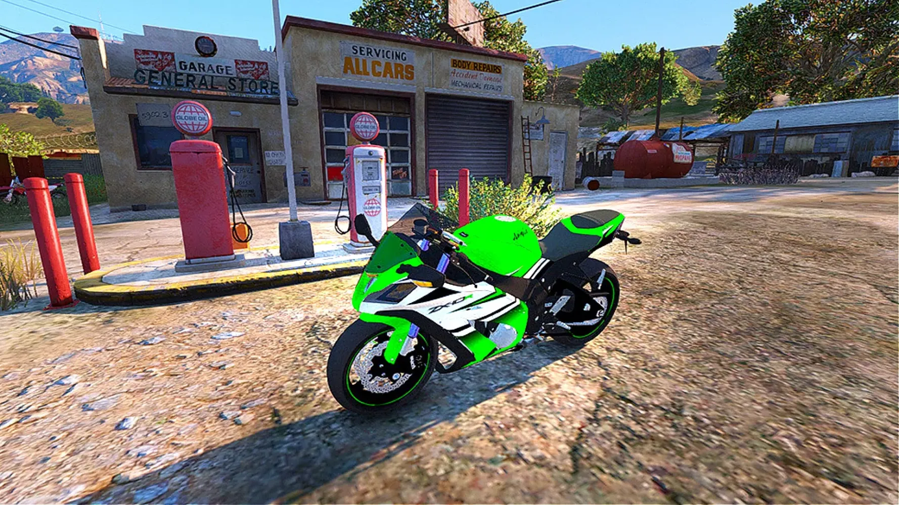 Tangkapan layar Kawasaki Ninja Zx10R Games 3D