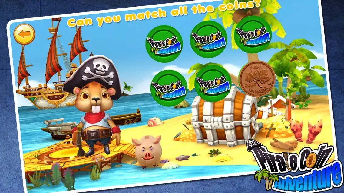 Pirate coin adventure preschool match(cad)free 스크린샷