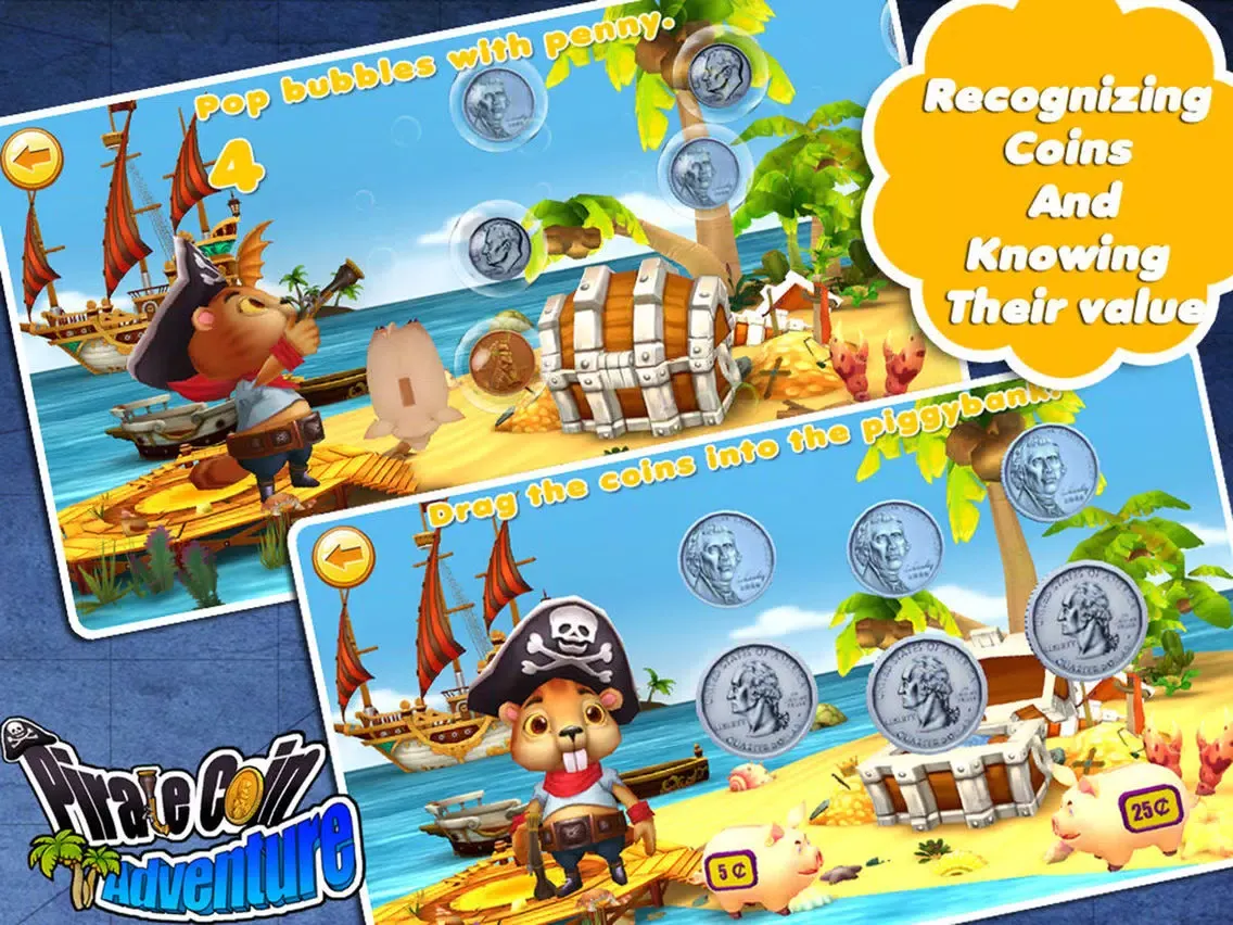 Capturas de tela do Preschool match(coin) Pirate coin adventure iPad 