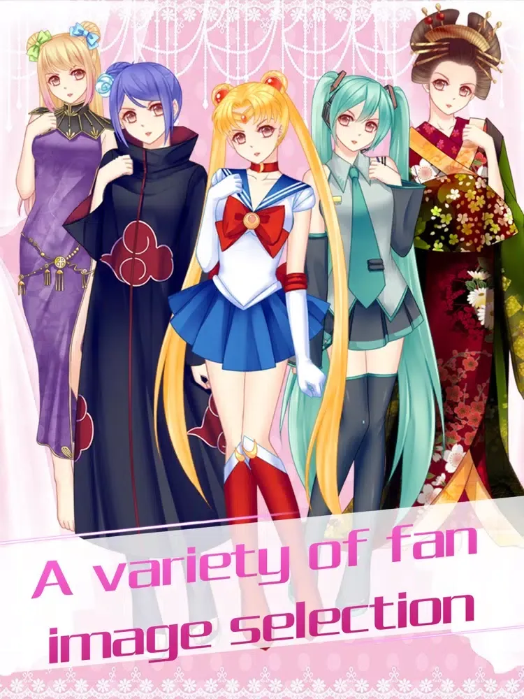 Tangkapan layar Pretty Girl Dress Up live 2d iPad 