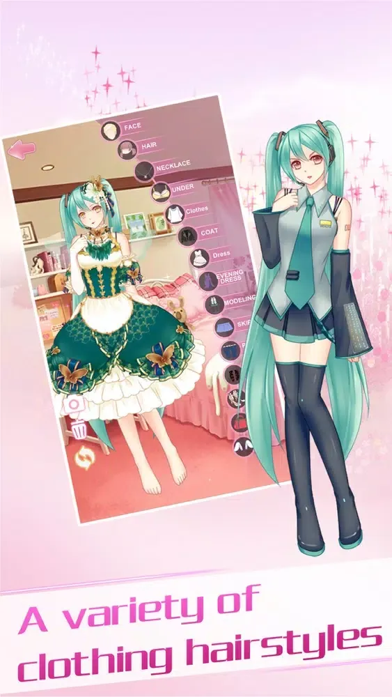 Tangkapan layar Pretty Girl Dress Up live 2d