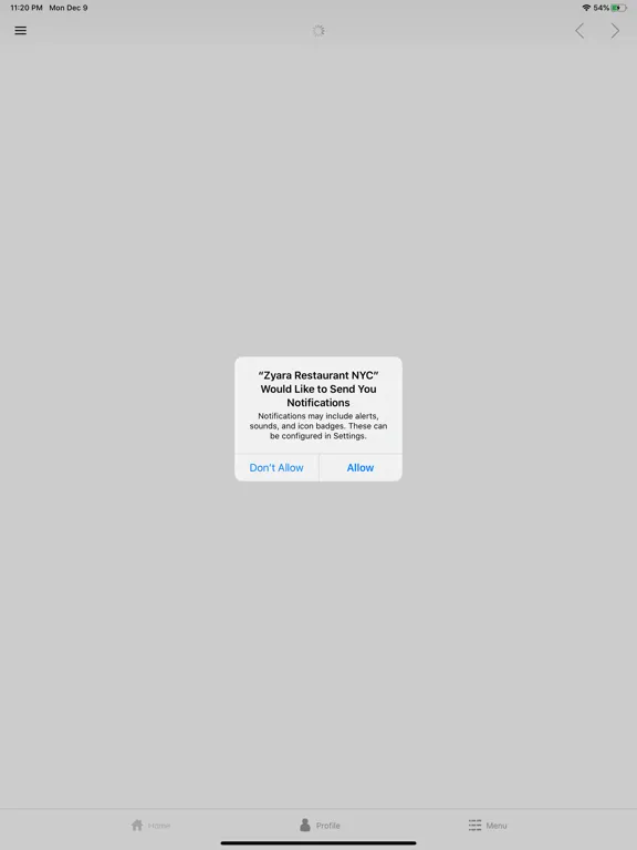 Zyara Restaurant NYC iPad 應用截圖
