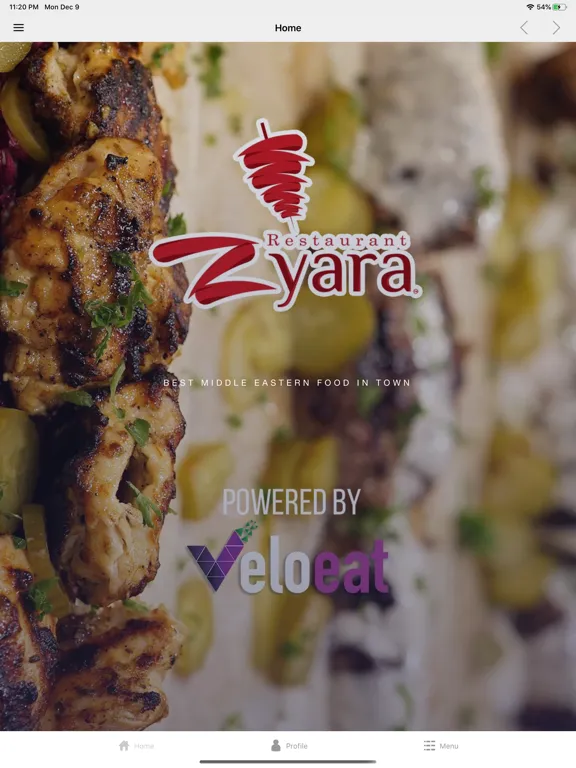 Zyara Restaurant NYC iPad 應用截圖
