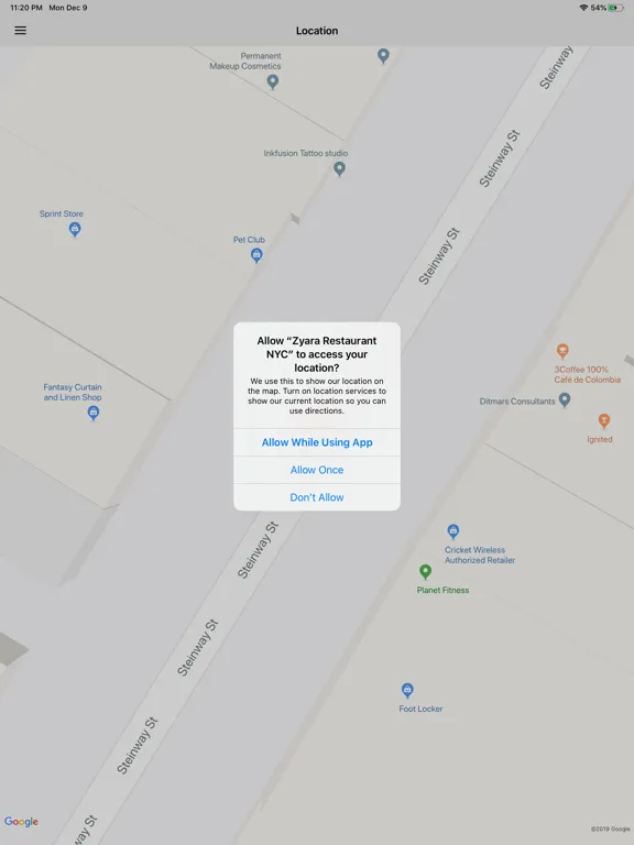 Zyara Restaurant NYC iPad 應用截圖