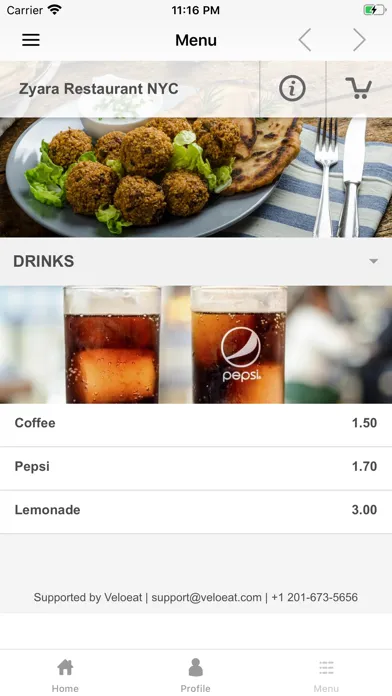 Zyara Restaurant NYC應用截圖