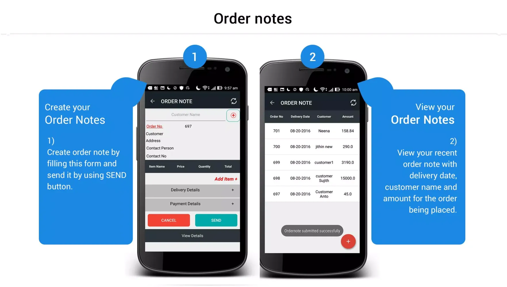 Trackbizz Sales Screenshots