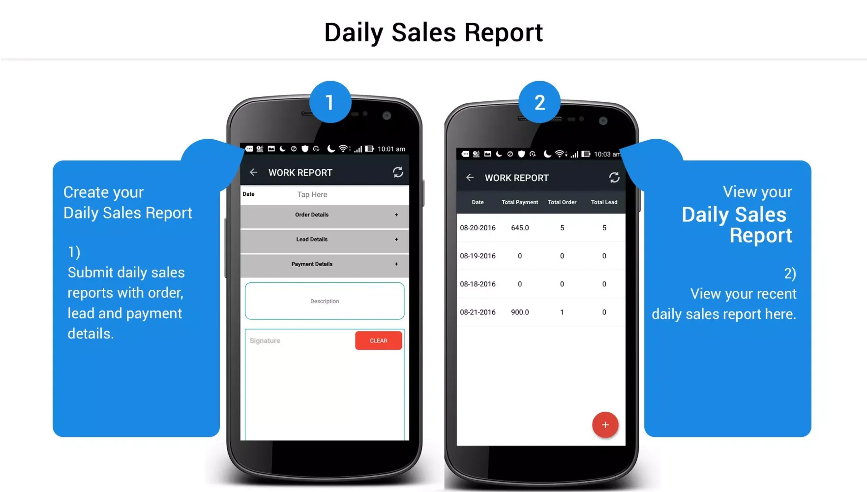 Trackbizz Sales Screenshots