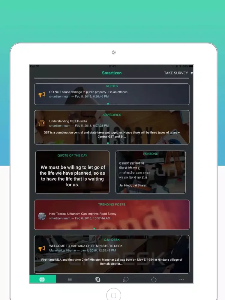 Smartizen iPad  سکرین شاٹس