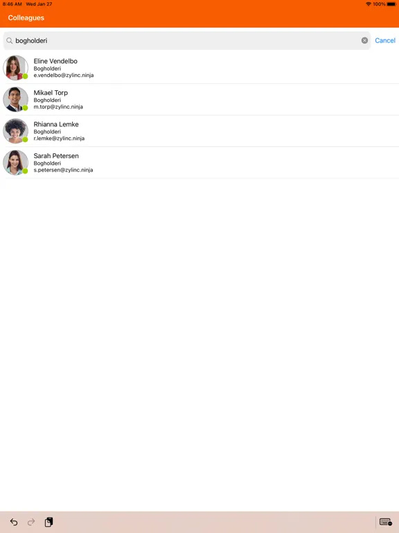 Ảnh chụp màn hình của Zylinc Novus iPad 