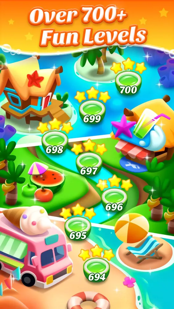 Island Crush - Match 3 Puzzle سکرین شاٹس