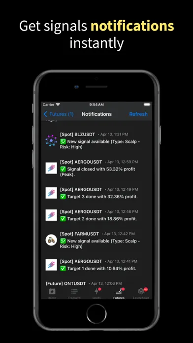 Tangkapan skrin Crypto Trading App By Zyncas