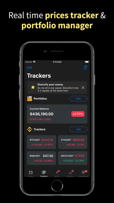 Tangkapan skrin Crypto Trading App By Zyncas