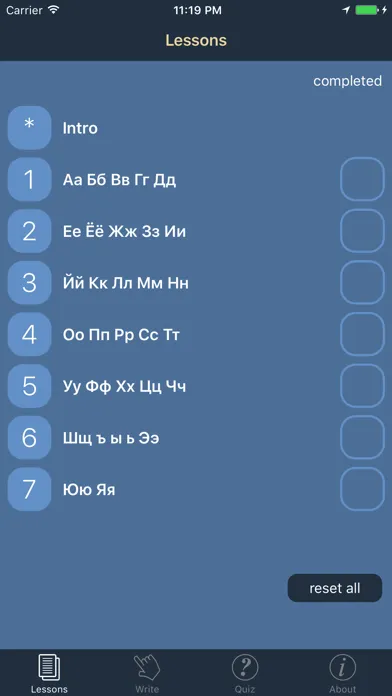 Screenshot di Russian Alphabet Now