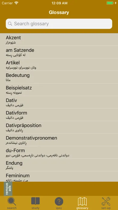 Capturas de pantalla de Sorani Deutsch Vokabeln A1