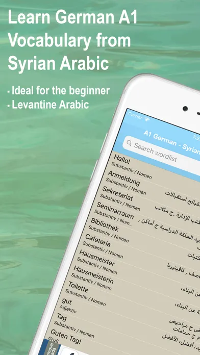 ภาพหน้าจอของ Syrian-Arabic German A1 Vocab