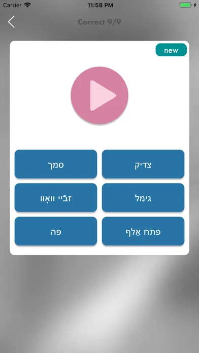 Tangkapan skrin Yiddish Quiz Now