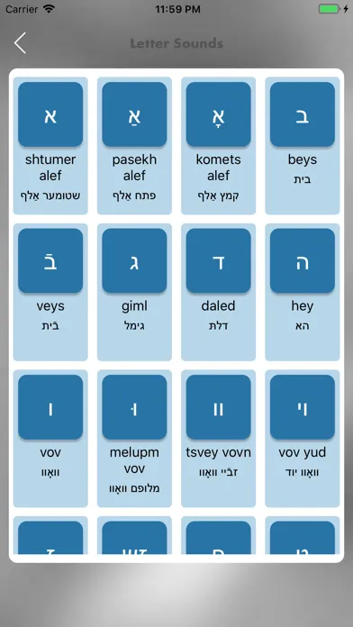 Tangkapan skrin Yiddish Quiz Now