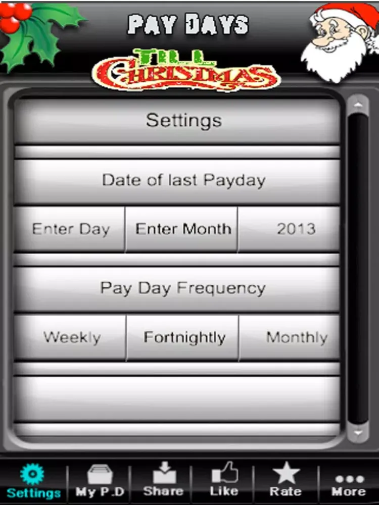 Capturas de tela do Pay Days Till Xmas iPad 