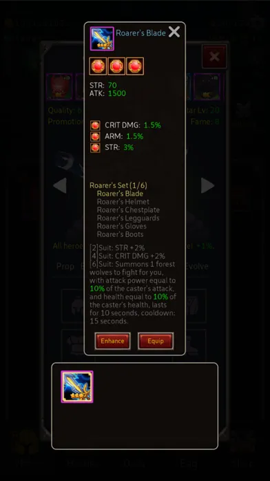 Tangkapan skrin Heroes Journey