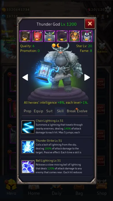 Tangkapan skrin Heroes Journey