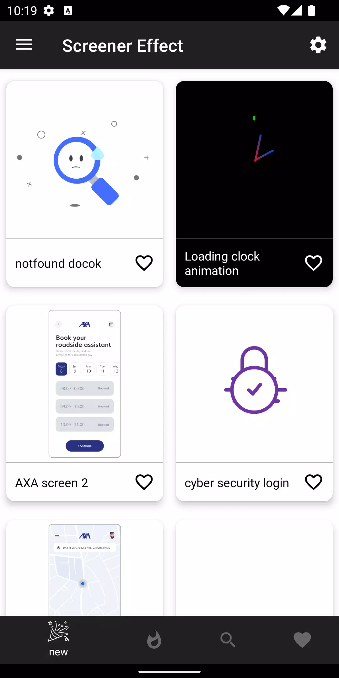 Screener animation Screenshots